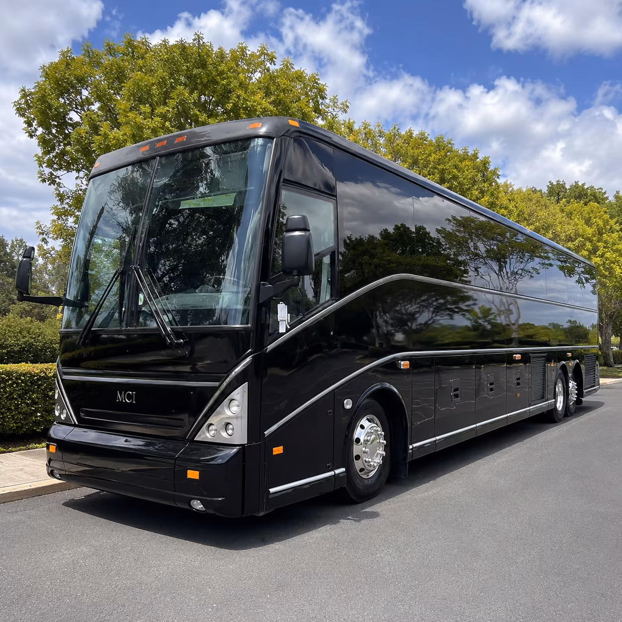 league city charter bus services exterior
