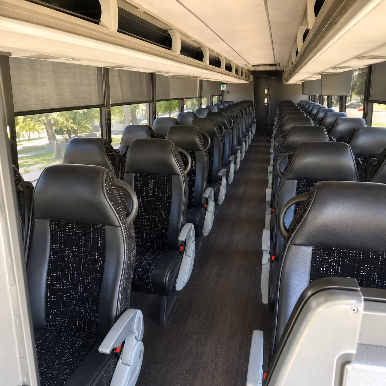 league city charter bus services interior